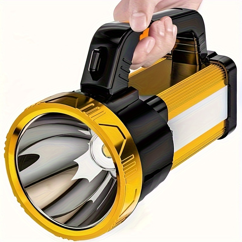 TEMU Portable Flashlight Lighting Led Flashlight , Flashlight With Zoom, Outdoor Adjustable Brightness Flashlight, Emergency Flashlight Rechargeable,