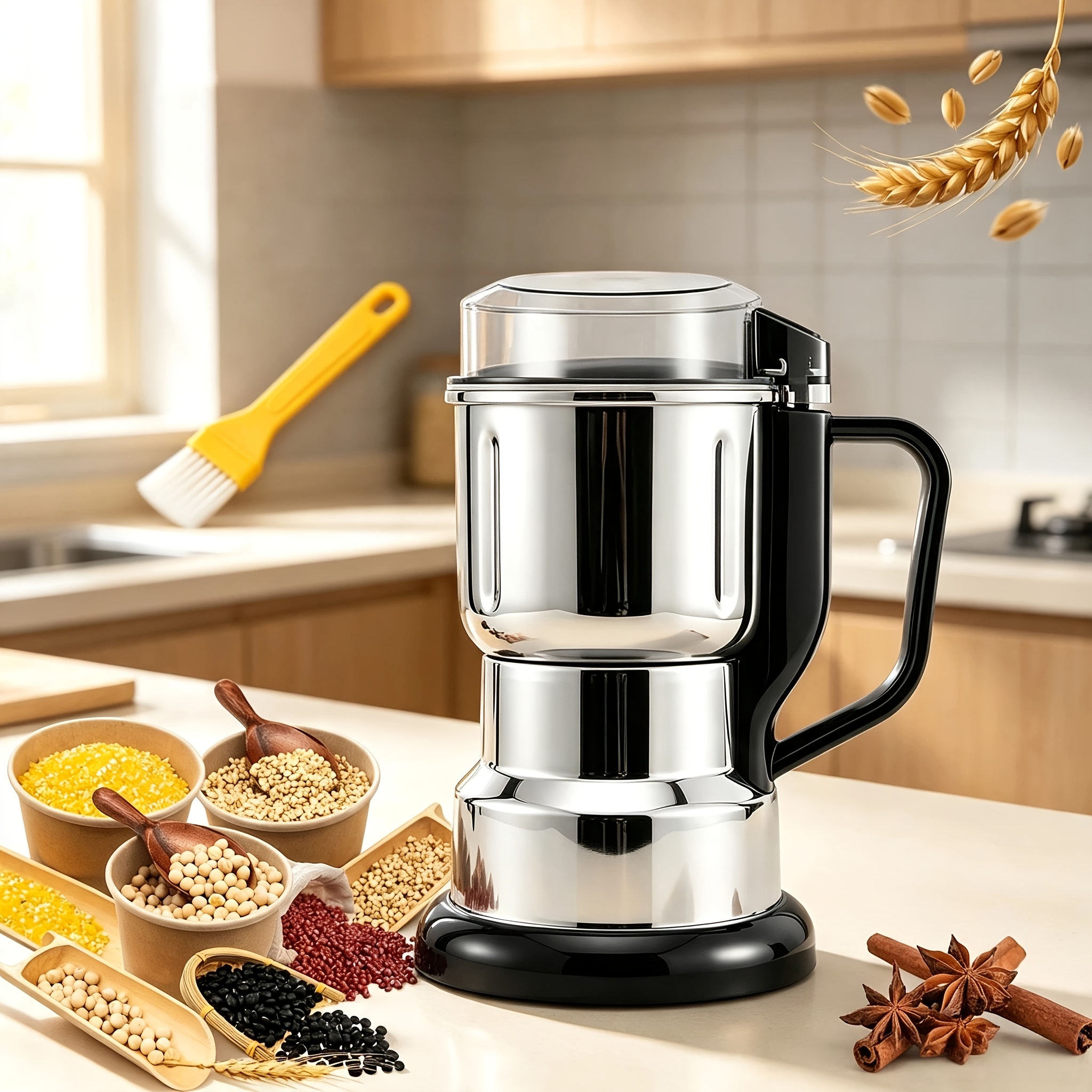 TEMU Coffee Spice Grinder, Electric Dry , 300w High Power, 16oz / 500ml Food-grade 304 Stainless Steel Deep Grinding Chamber, Powerful Motor With
