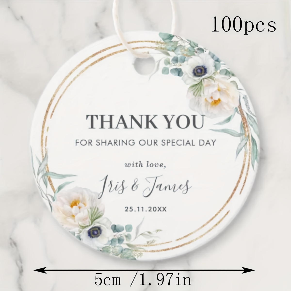TEMU 100pcs, Étiquette de de Mariage Personnalisée Feuille de Vert Émeraude Étiquette de de Mariage Personnalisée Étiquette de de Mariage