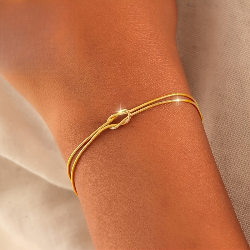 Women's 18K Plated Stainless Steel Tennis Bracelet