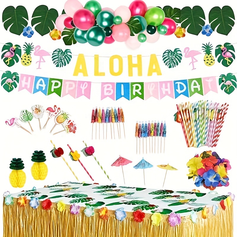 Hawaiian Beach Party Supplies Set Tropical Beach Decorations - Temu New  Zealand