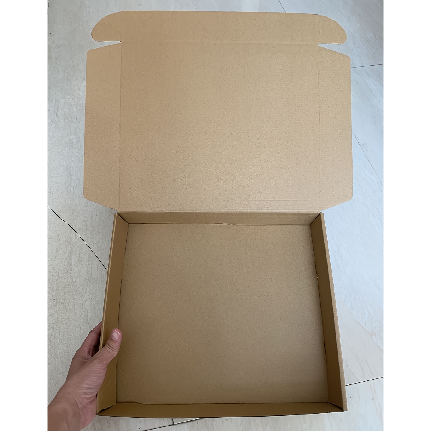 TEMU 10-pack Heavy-duty Brown Corrugated Cardboard Mailing Boxes - Stackable Shipping Boxes With Openers, Large Postal Mailers For Moving, Storage,