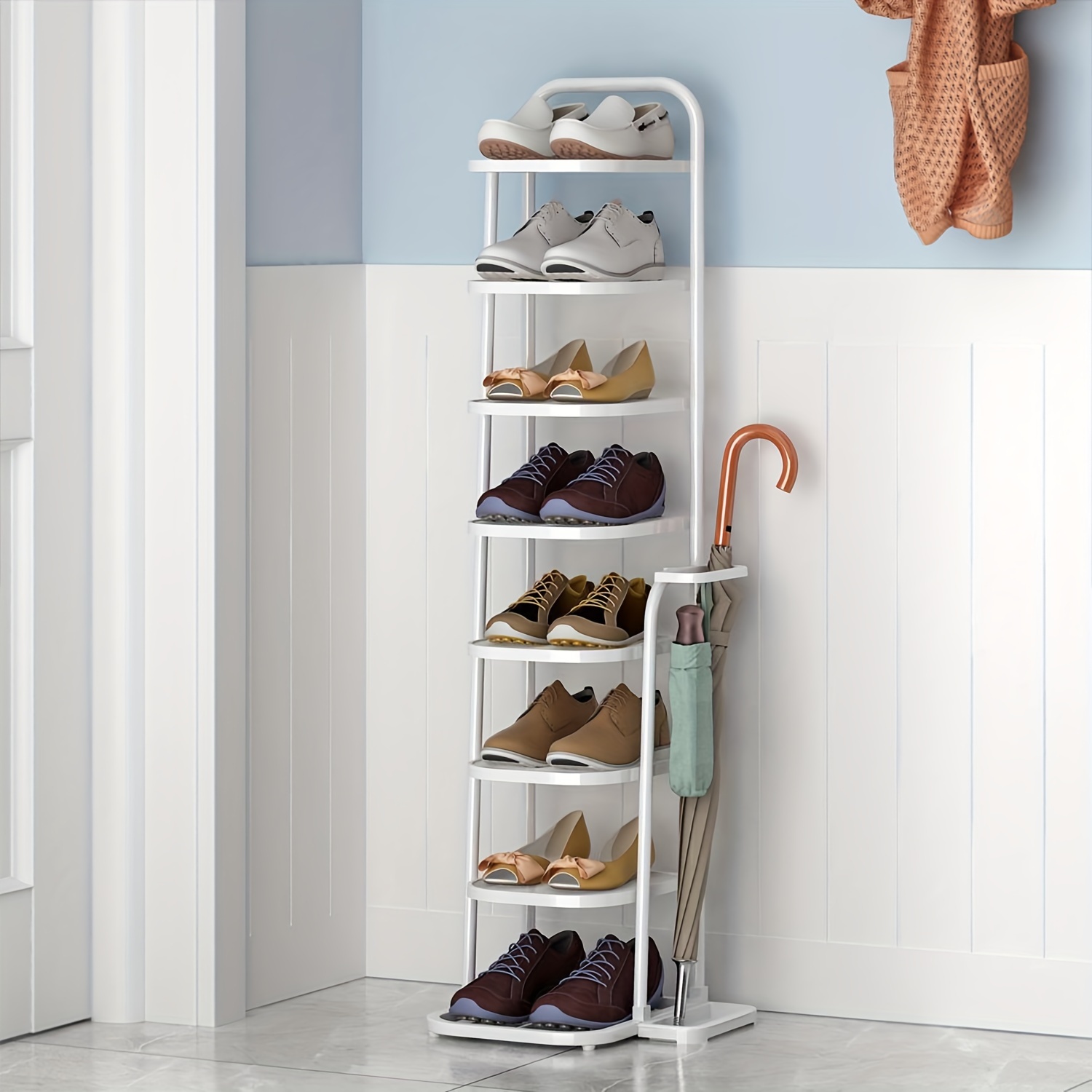 

Shoe Rack Shoe Cabinet 8 Levels, 121cm -saving Shoe Rack Shoe Organizer, 8-tier Shelf Cube Standing Shelf Storage Deco