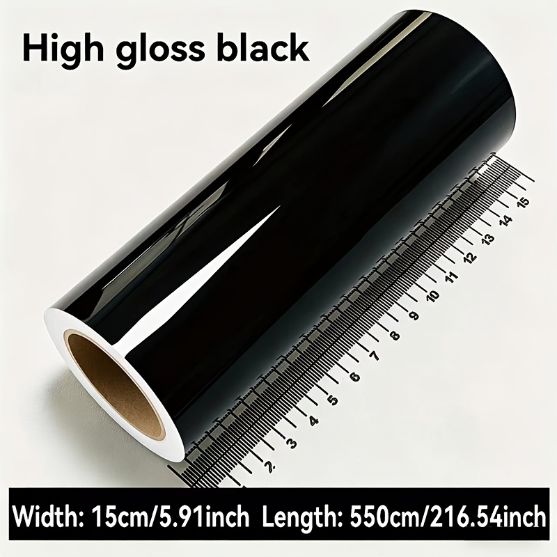 TEMU High Gloss Black And Matte Fiber Car Sticker, Paste Protector Strip For Auto Door Entry Pedal And Side Mirror, Full Vehicle Use, Anti-scratch,