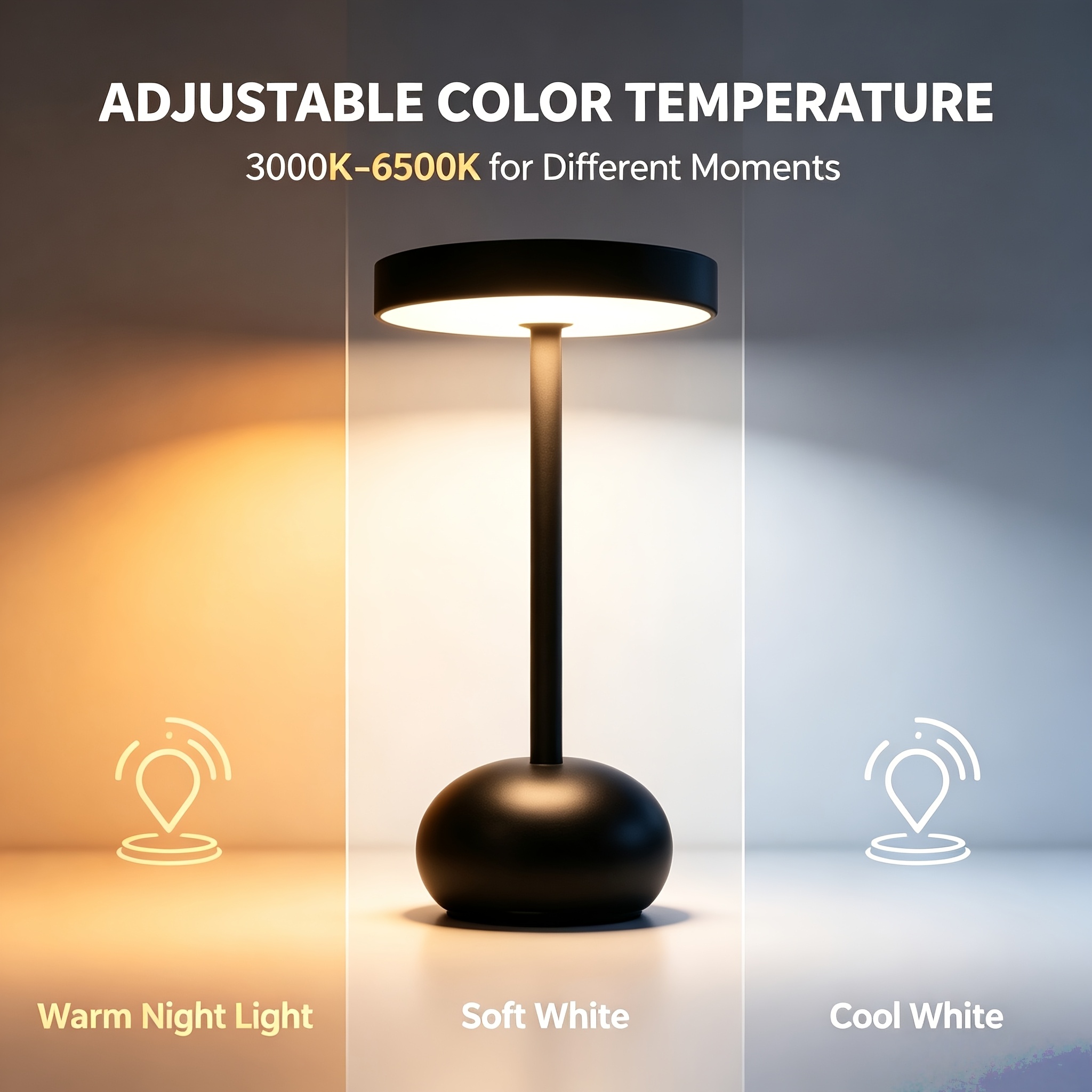 Creative Desktop Lamp with Adjustable Color Temperature