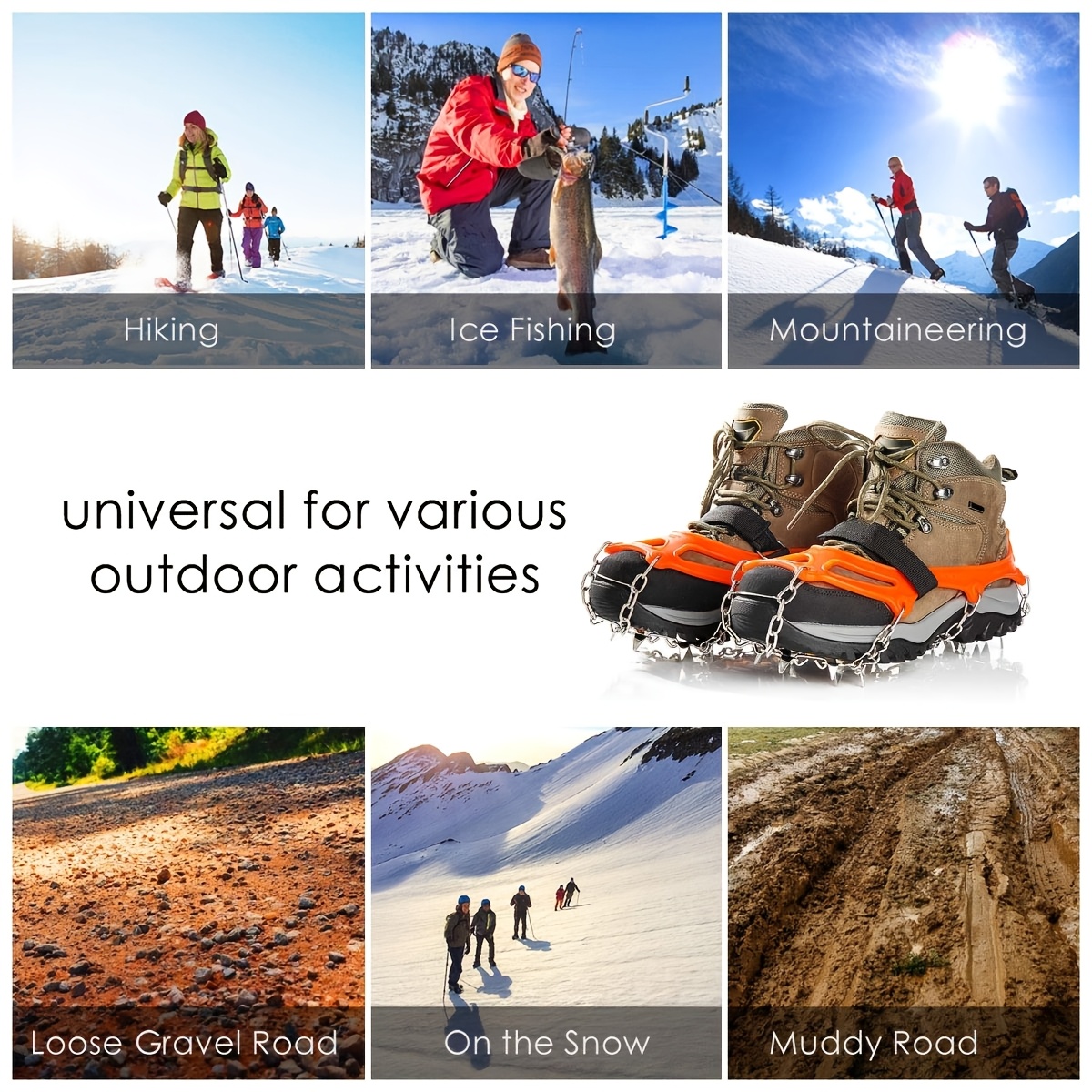 Crampons Antidérapants Pour Chaussures Et Bottes, ... – Grandado