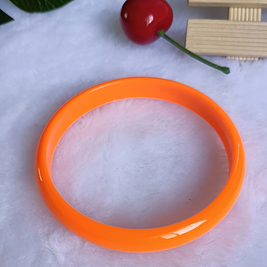 5pcs Fluorescent Resin Bangle Set Bohemia Style