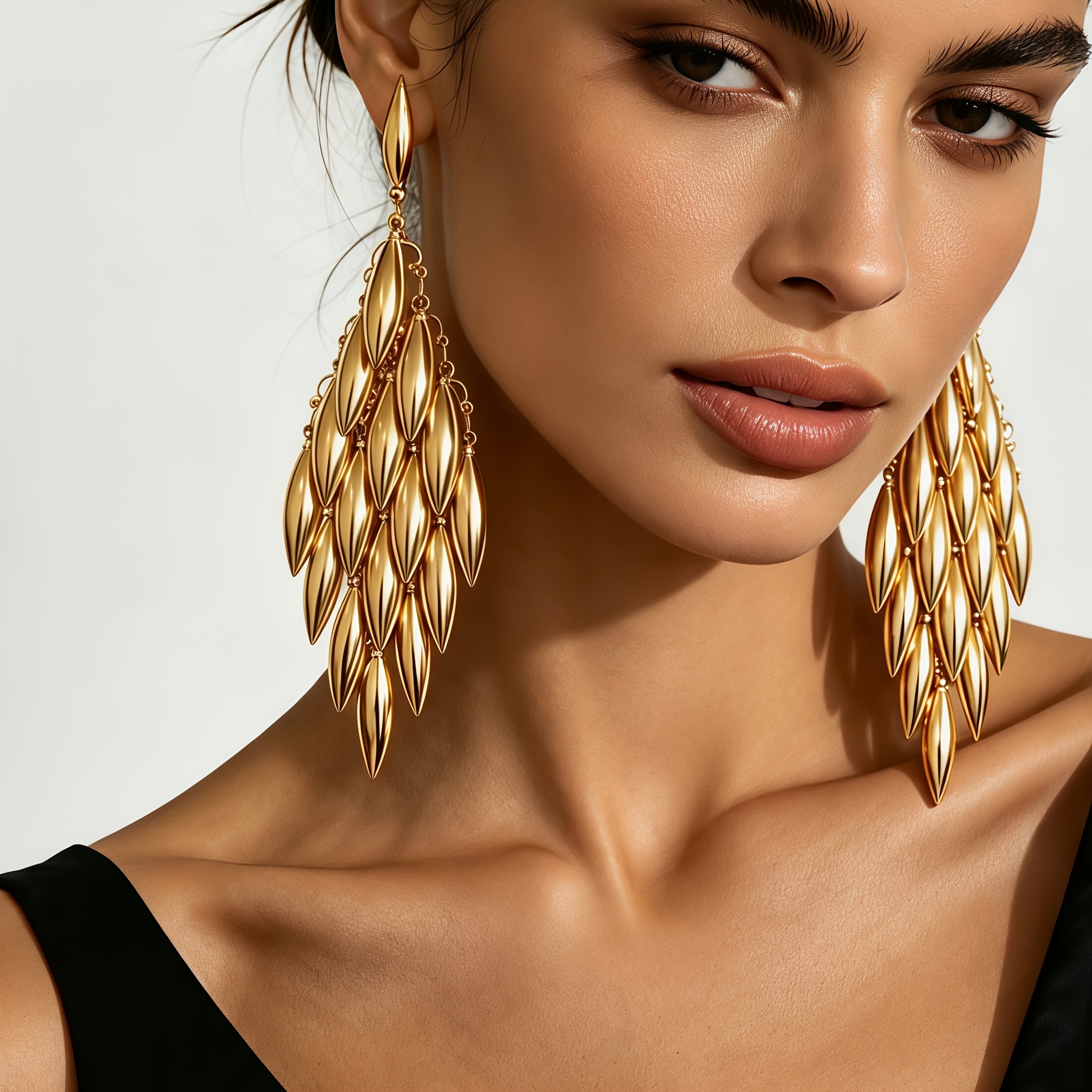Women's Fashion Draped Multi-Layer Water Drop Earrings