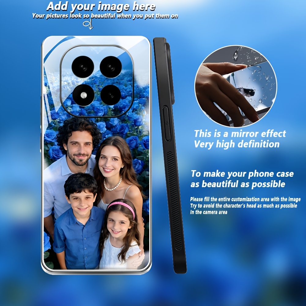 TEMU Phone Case - Custom Family Photo Style Mirror Phone Case For Xiaomi Redmi Note 15 Pro 5g, Note 15 4g, Note 15 5g, Note 15 Pro 4g, Note 15 Pro 
