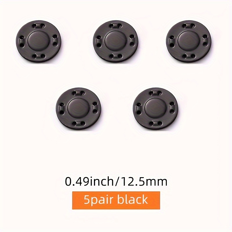 5-pair Strong Magnetic Sew-on Snap Fasteners, Buttons, Diy Magnetic Snaps, Sew-on Magnetic Buttons For Pockets, Sewing, Handbags, Clothing