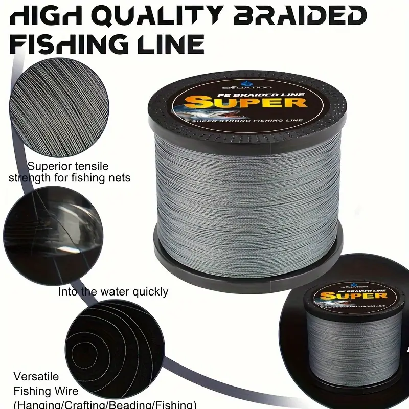 1000yds smooth 4 strand braided fishing line high - Temu 1000yds smooth 4 strand braided fishing line high - Temu