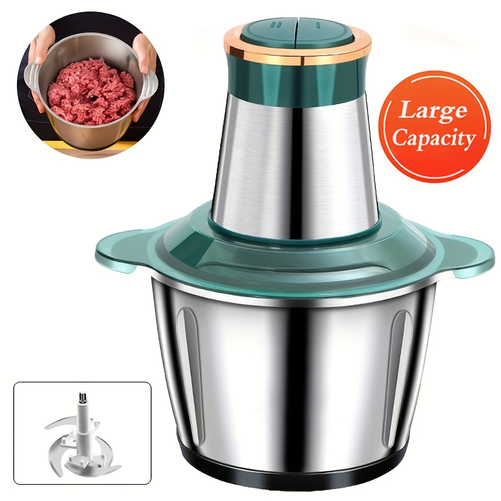2l Electric Chopper 304 Stainless Steel Meat Grinder Vegetable Chopper Meat Slicer Household Food Processor