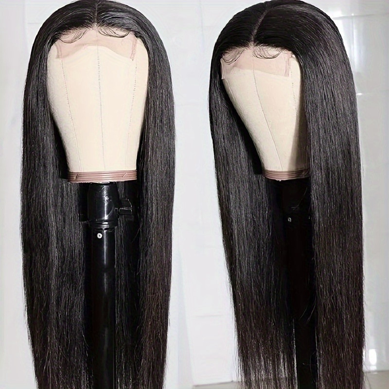 4x4 Hd Transparent Lace Front Wig Straight Lace Closure Wigs - Temu