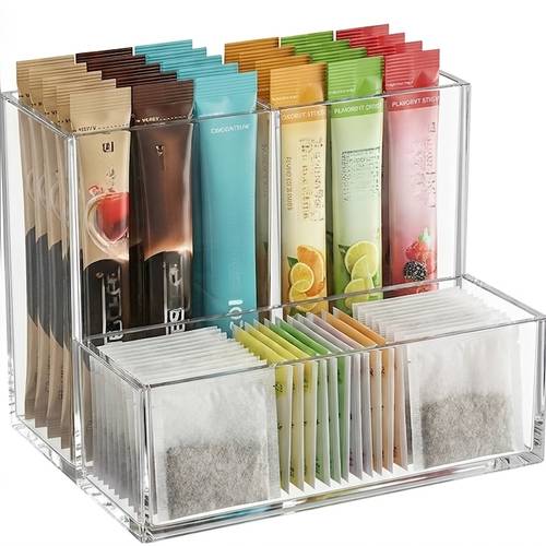 drink organizer water drink holder water flavor organization container for kitchen organizers and storage 3 compartments