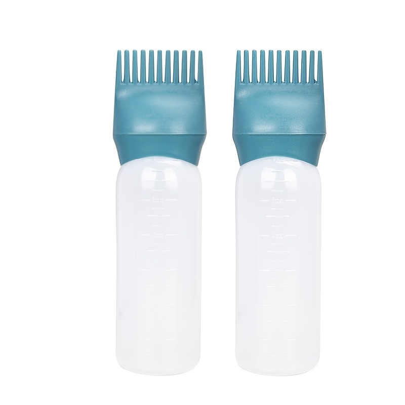 TEMU 1pc/2pcs Bouteille Applicateur de Peigne à 120Ml Bouteilles Applicatrices à Presser pour Huile Capillaire Bouteille de Teinture Capillaire pour