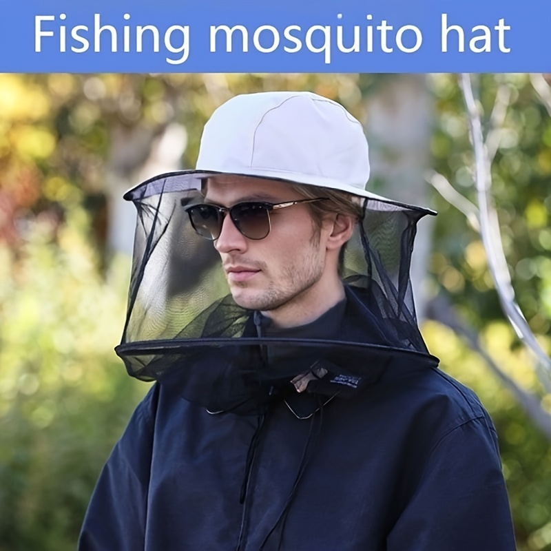 

1pc Stay Cool & Protected From Mosquitoes With This Outdoor Portable Sun-shading Fishing Hat!