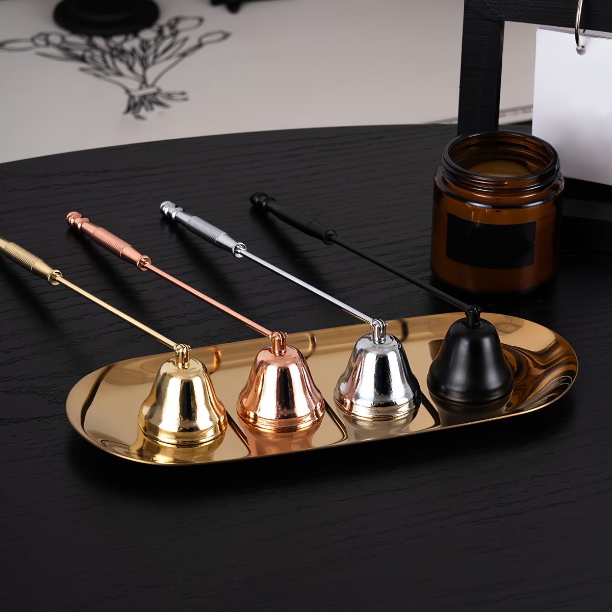 

Aromatherapy Candle Tools Candle Holders Accessories Candle Fire Cover Home Decoration Stainless Steel Candle Wick Extinguisher Bell Candle Snuffer Candle Extinguisher Trumpet-shaped Optional