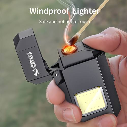 Powerful Rechargeable -C Fast Charge Windproof & Impact- COB Flashlight & Electronic - Compact Keychain Flashlight with Cable, Long-Range Beam, Operation, -like Interface, Grip, -Powered Emergency Light for Camping, Fishing, Hiking, Emergency Preparedness ( Included)