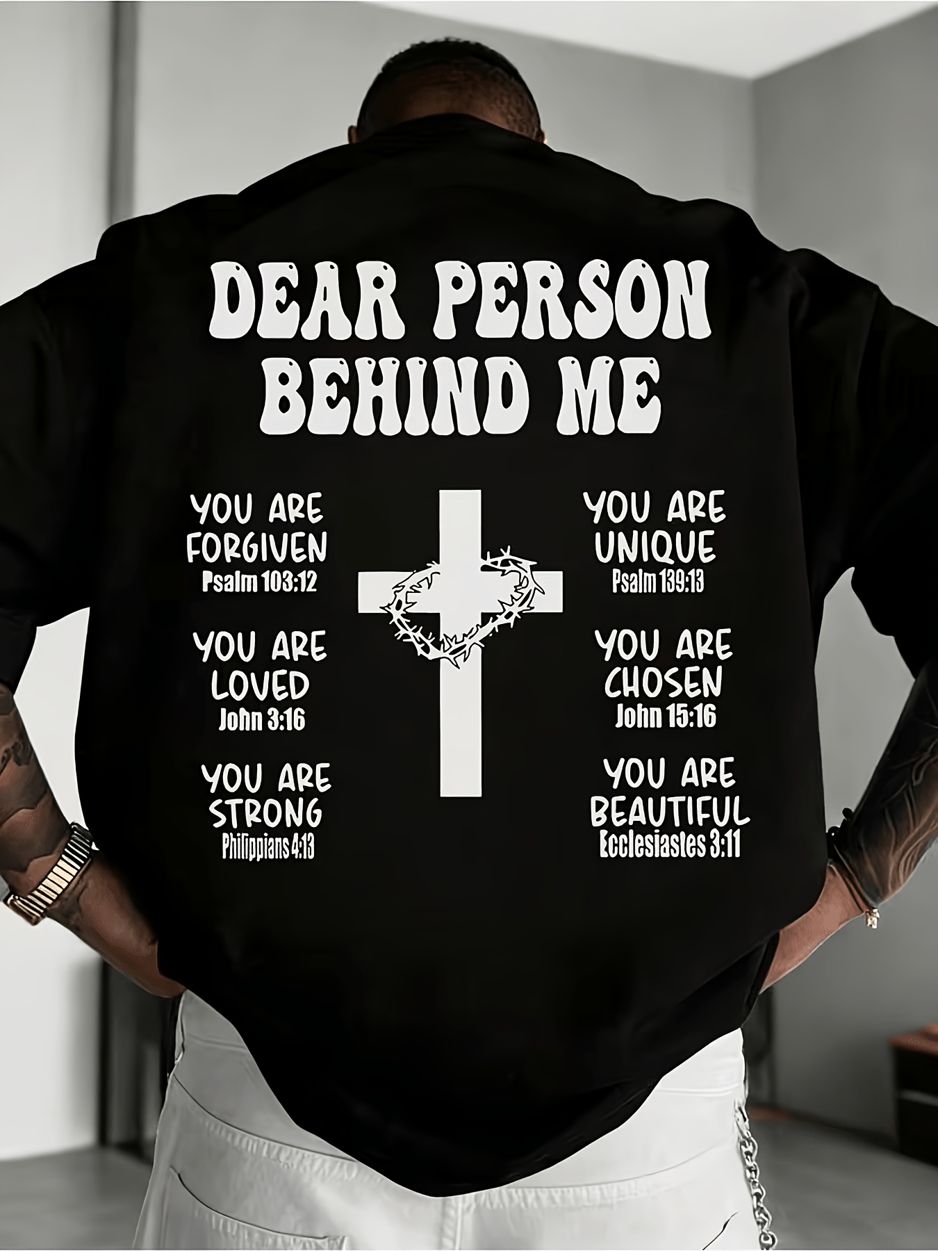 K-GLORY *'s Casual Multi-functional Basic English Short-Sleeve T-shirt &amp; Cross Design Short-Sleeve T-shirt