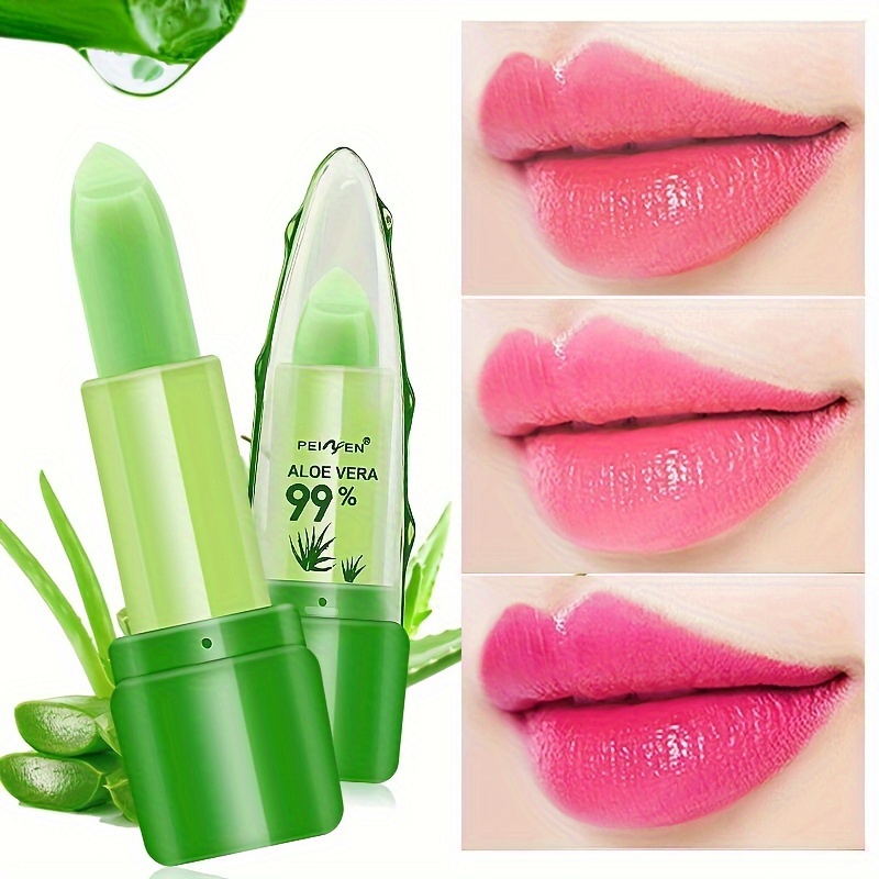 1pc aloe   changing lipstick 99 natural moisturizing   waterproof non stick cup long lasting 3 5g 0 12oz alcohol free plant based squalane for   types natural  