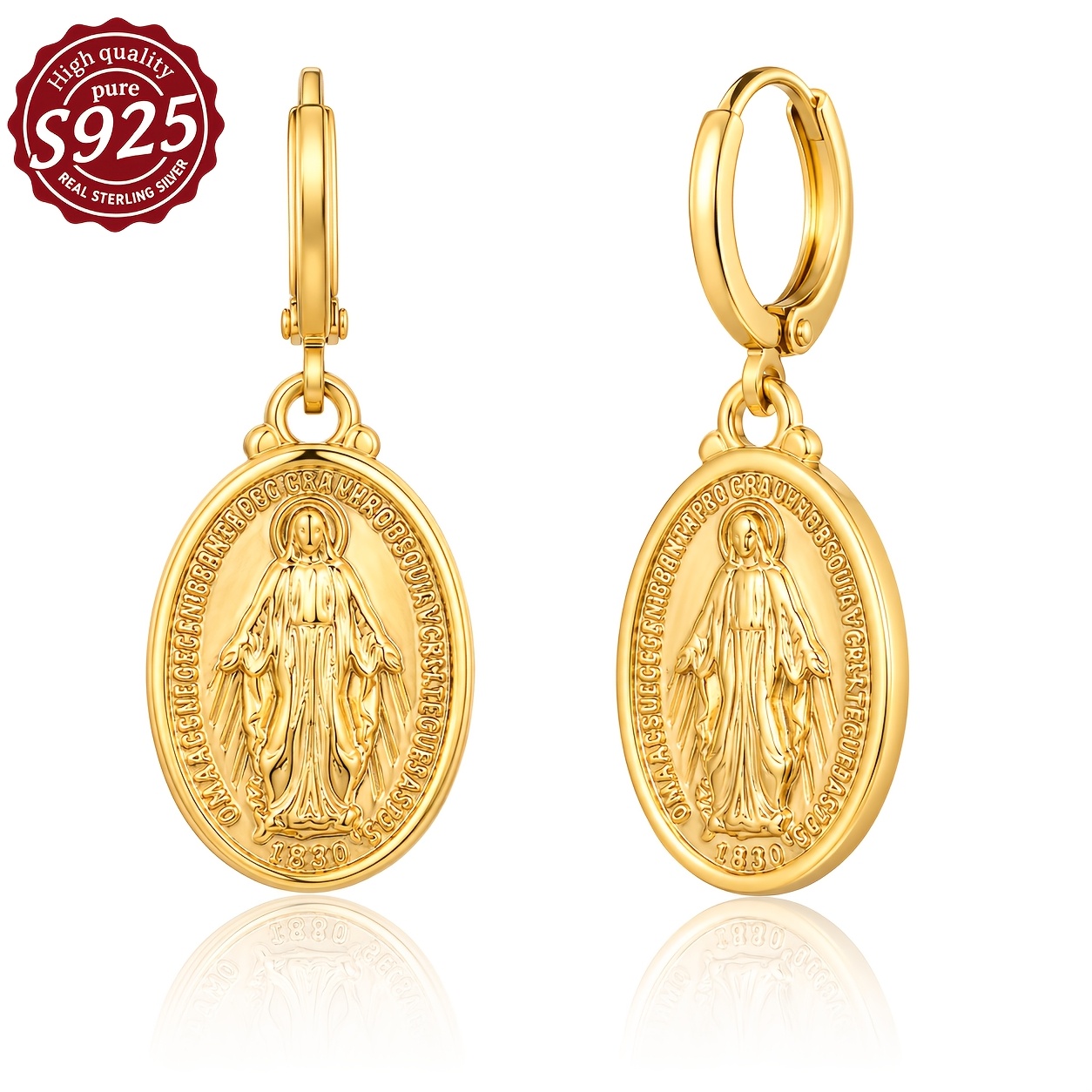 Women's 925 Silver Maria Stud Earrings, High-End Luxury