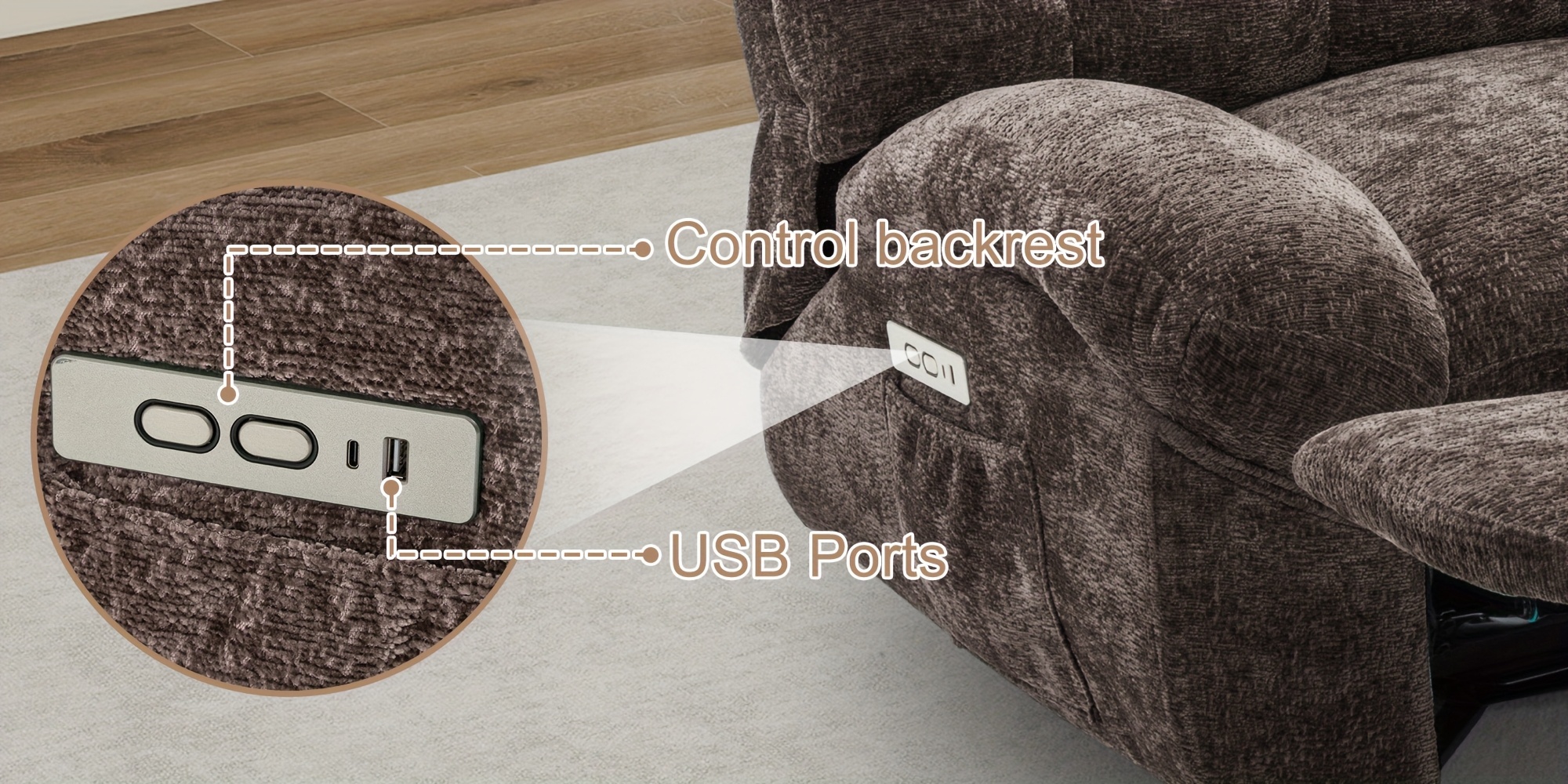 Electric recliner control panel