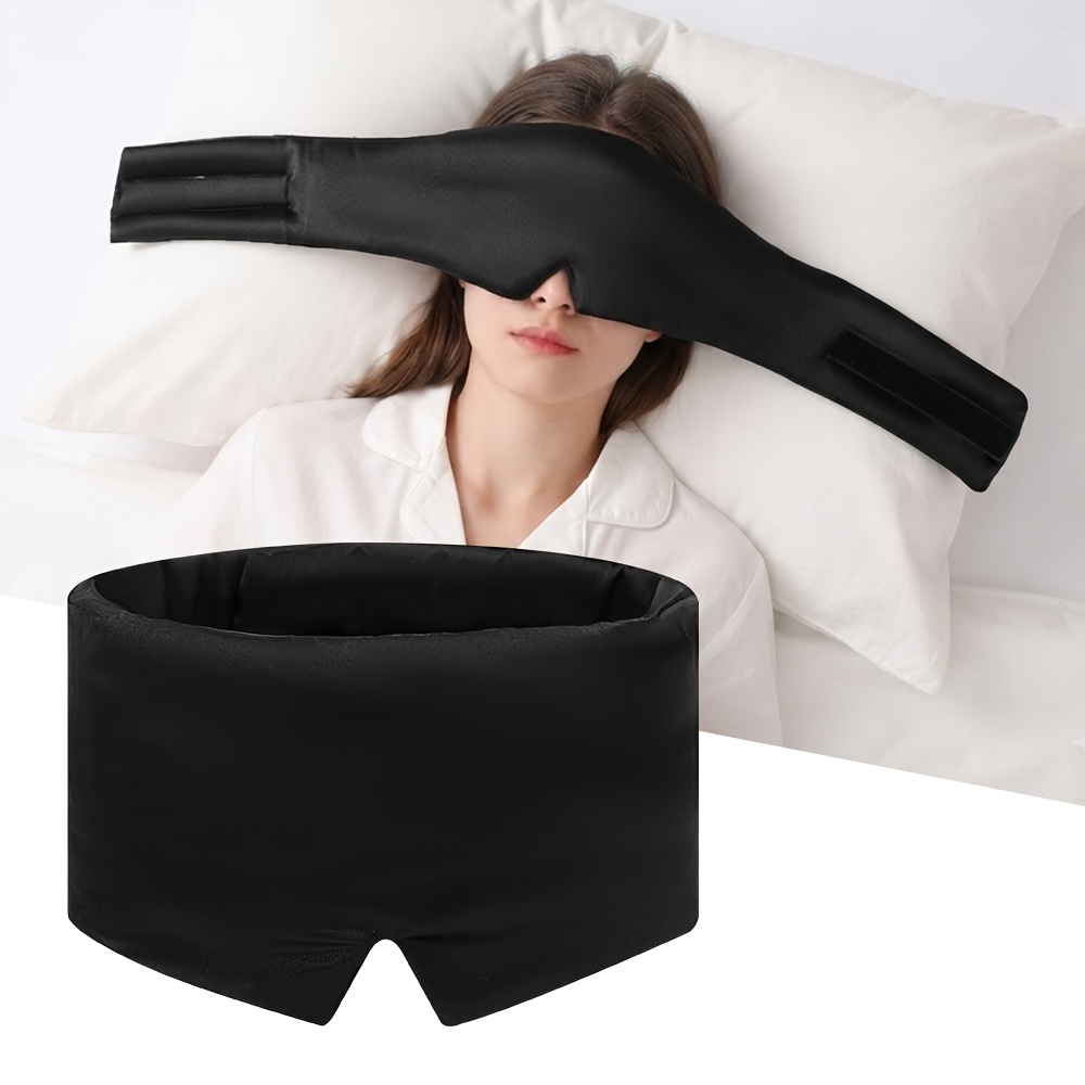 TEMU Comfortable Blackout Sleep Mask, Full-coverage, Soft, Breathable, Lightweight Mask, Suitable For Deep Sleep, Travel, Airplanes, Office, School,