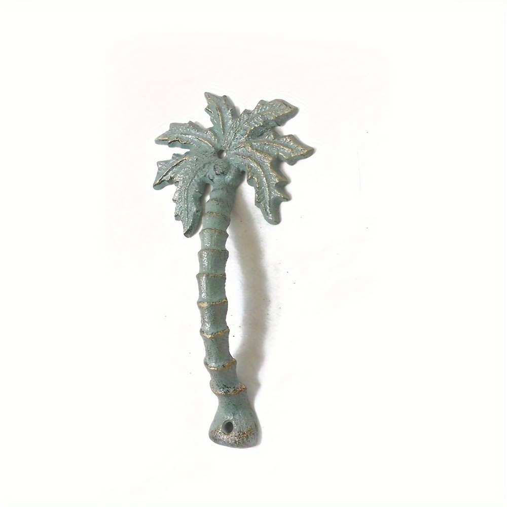 

Iron Palm Tree Gate Pull Handle, Powder Coated Metal Door Hardware, Rustic Exterior Accessory