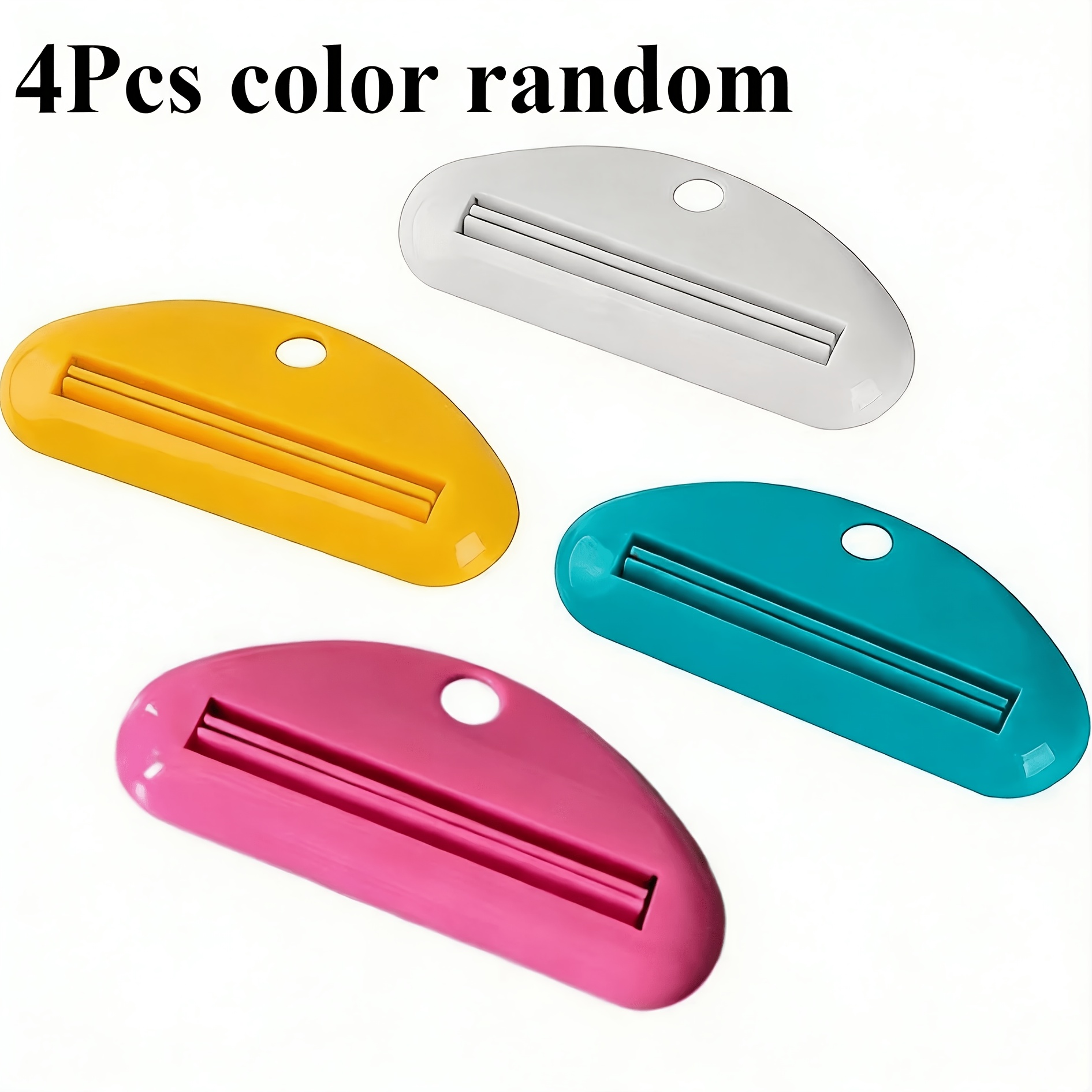 TEMU 4pcs Set Of Toothpaste In Random Colors, Compact And Portable, Suitable For Daily Use And Travel. Squeezes The Toothpaste To Prevent Waste, And