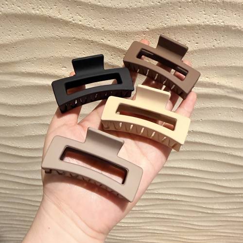4pcs Minimalist Frosted Non-Slip Retro Hair Claw Suitable for Thin And Thick Hair, for Women And