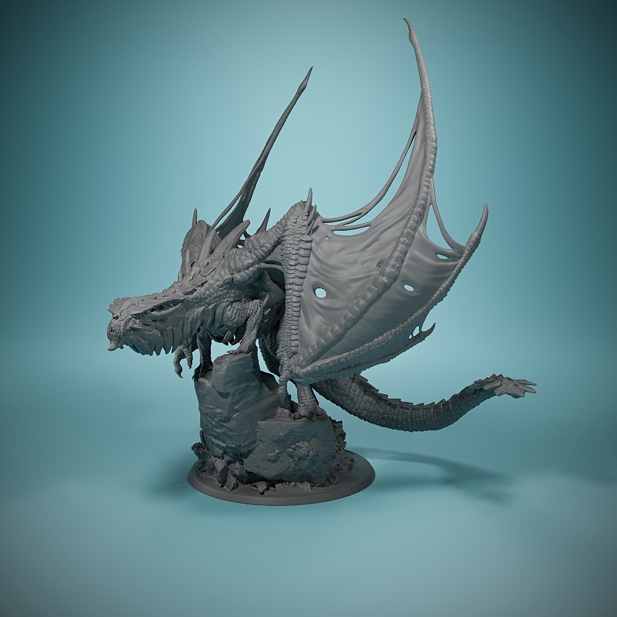 

14+ Resin Magma Dragon Miniature - D&d Tabletop Role Playing Game Figurine, Unpainted Diy Craft Kit, Ideal For Game Room Decor & Gifts