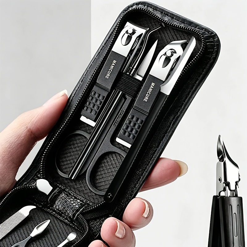 9pcs Multi-Function Grooming Tool Set in Zipper Pouch