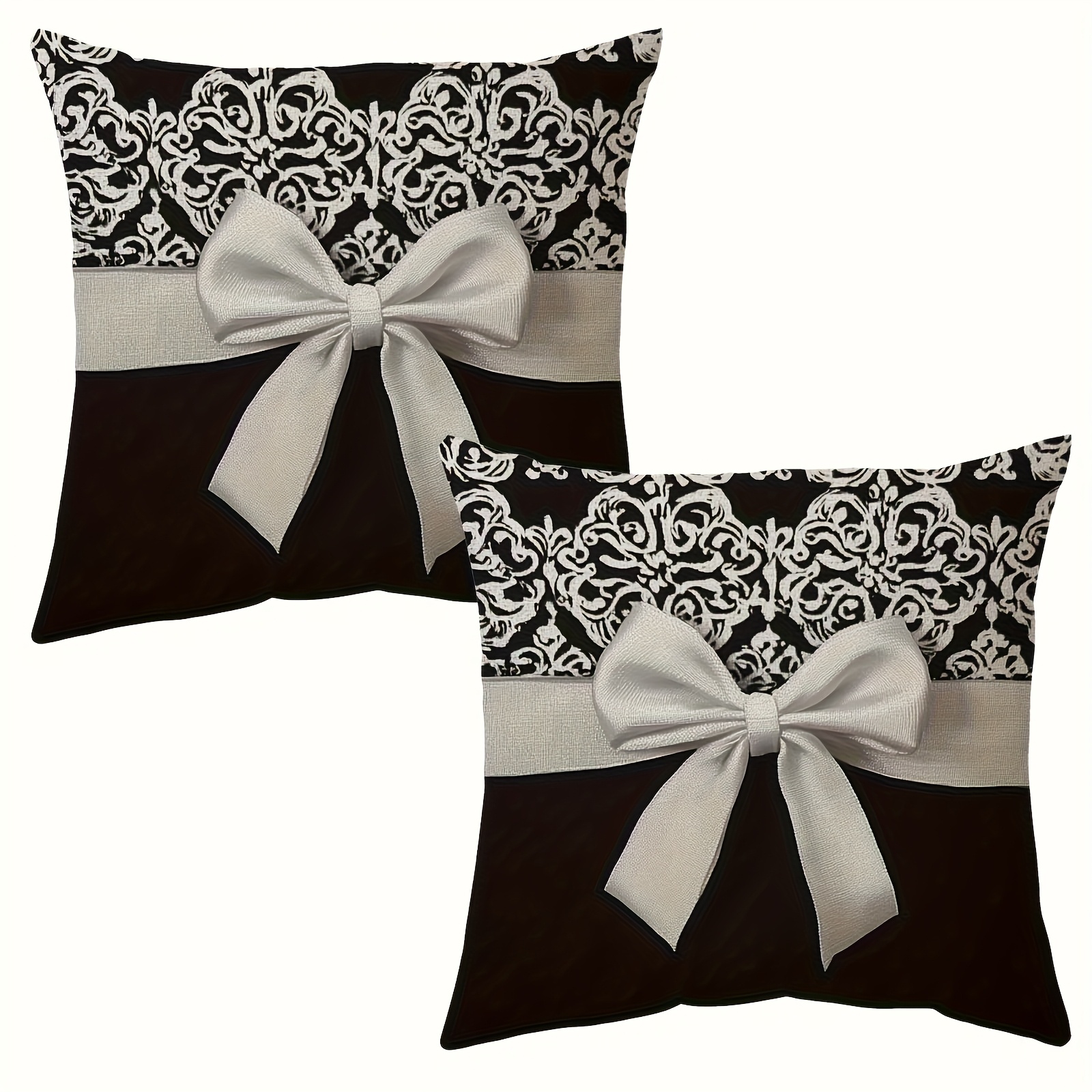 4pcs modern black and white european pattern   double sided print pillowcase soft polyester fabric size 17 72 x17 72 machine washable suitable for sofa chair bed car living room and office decorative cushion cover without core Product details 4