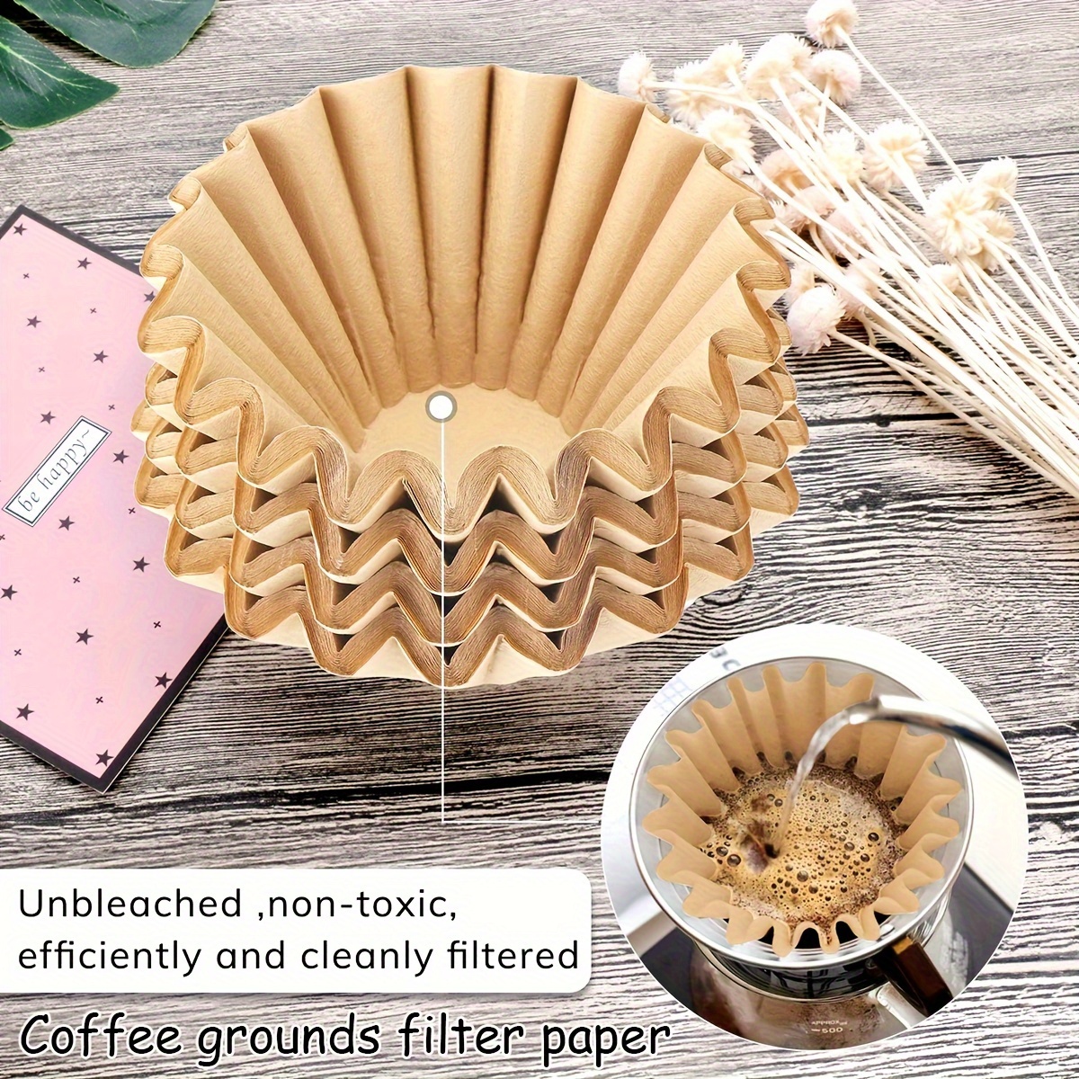 50pcs of household coffee cup filter paper for hand   coffee lace   filter paper measuring 2 17 inches by 1 77 inches