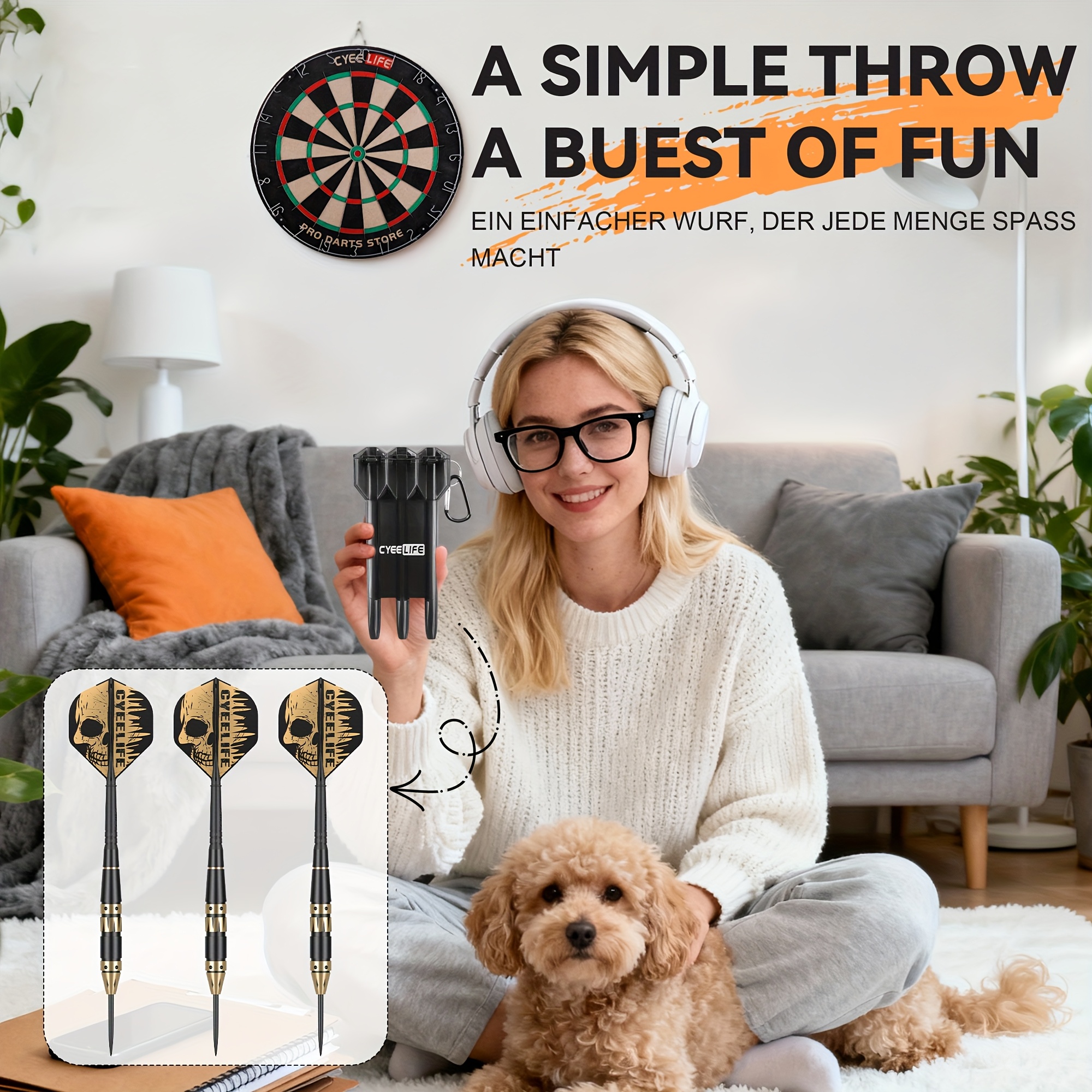 26G Hard Dart Metalen Naald Puur Koper Professionele Geïntegreerde Staart Dart met Dart Opbergdoos