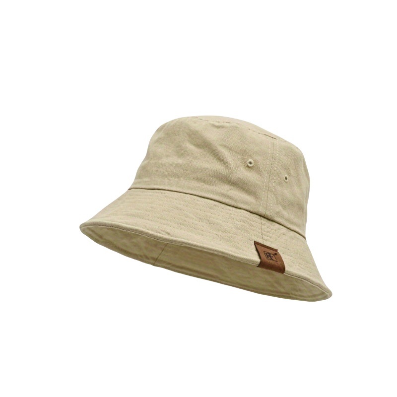 Image of 1pc Wide-brimmed Bucket Hat For - Lightweight Breathable Foldable Sun Hat With Drawstring Closure, (beige/black/brown/dark Grey) - Outdoor Beach Vacation Hat, Ideal Gift