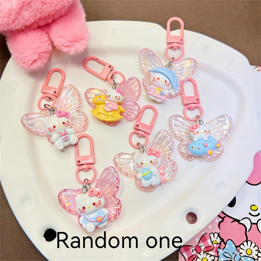 

()1 Sanrio Hello Kitty Keychain - Cute Cartoon Pendant, Handmade In Resin, Lovers And Girlfriends