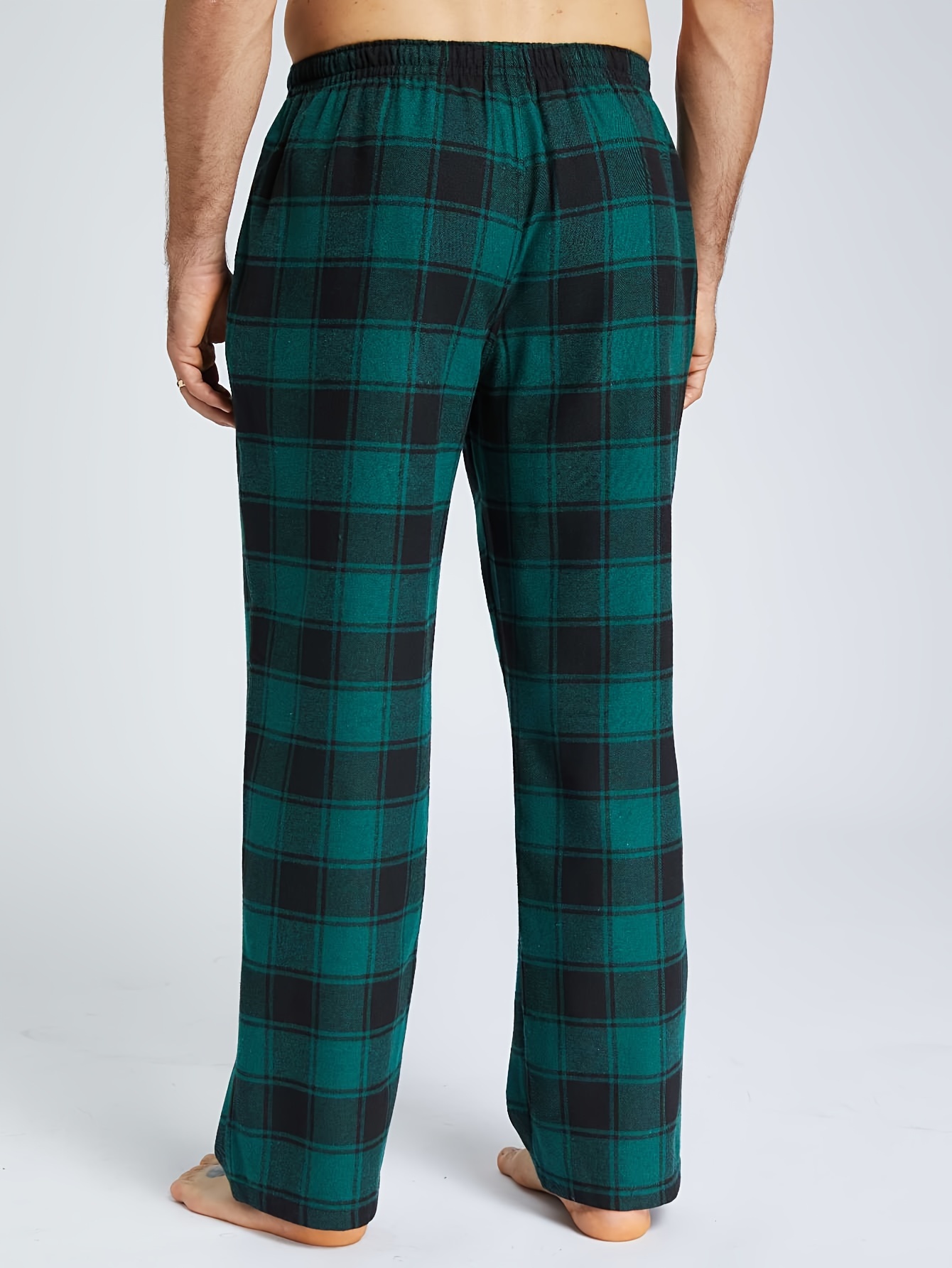 Ubuy Women's Flannel Pants With Pockets Pajama Pants, Elastic