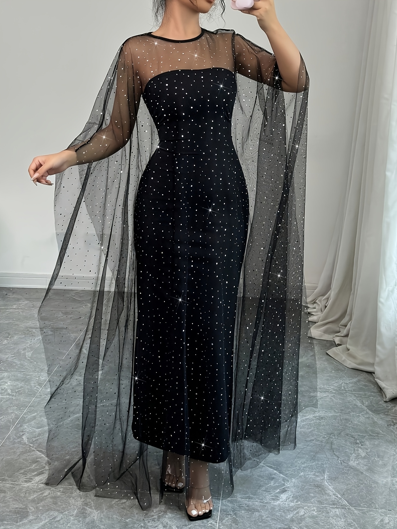 an elegant two piece set featuring a sparkling - Temu Qatar