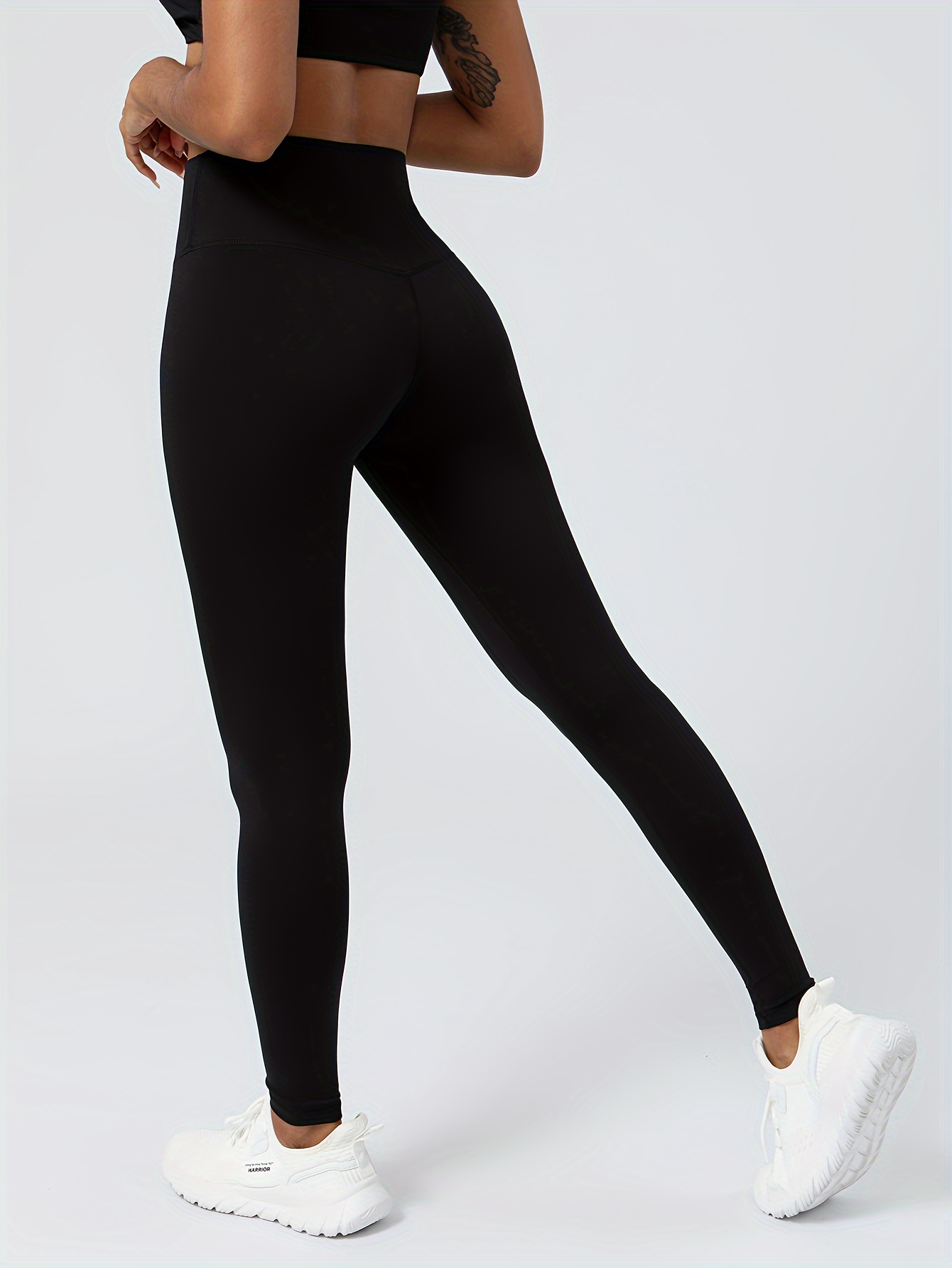 Solid Color Simple Design Yoga Pants High Stretch Slim Fit - Temu