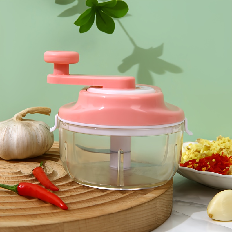TEMU 1pc Kitchen Hand-crank Garlic Press, Garlic Mincer, Kitchen Garlic Crusher And Sauce Maker