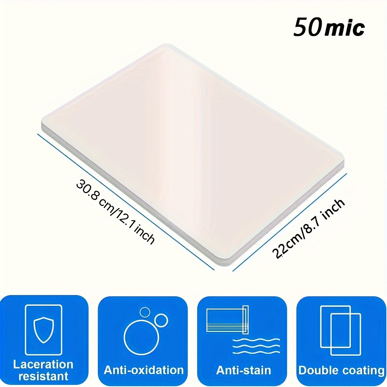 TEMU 8.7 X12.1 Inches 50mic Thickness 100sheets Protects Picturesdocuments Thermal Laminating Pouches Education Supplies & Craft Supplies Laminating Film For Hot Laminator Sealed Good