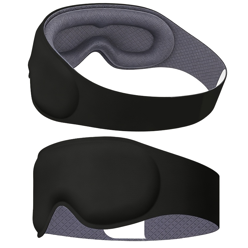 TEMU Masque de sommeil occultant profilé 3D, pression sur , masque de sommeil profilé 3D 100% occultant, couvre-yeux respirant en mousse à mémoire de