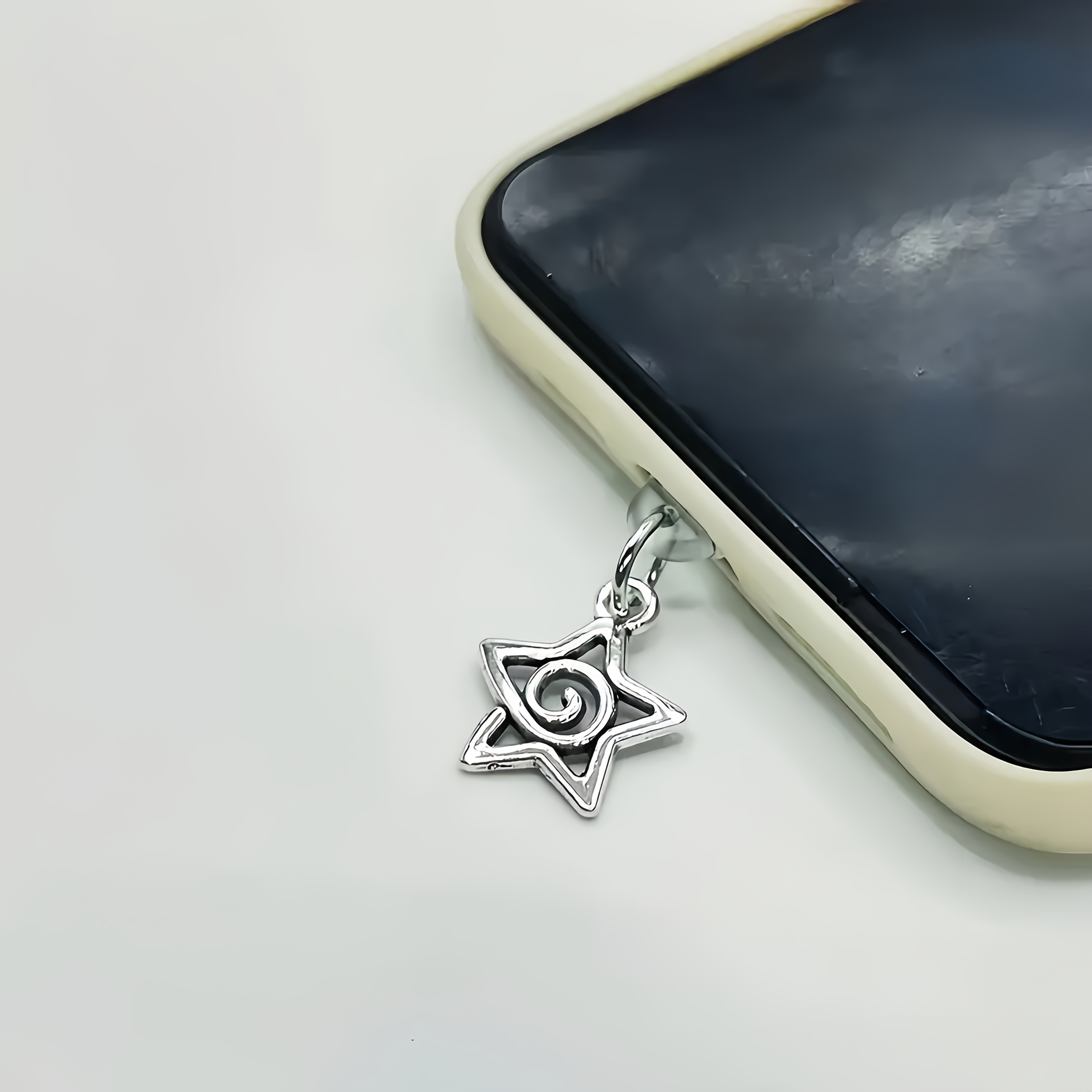 1 Diy Alloy Simple Hollowed-out Star Dust Plug, Mobile Phone Dust Plug Pendant, Protecting Mobile Phone Charging Ports, Suitable For For Iphone/type-c Charging Ports, Usb C Dust Plug