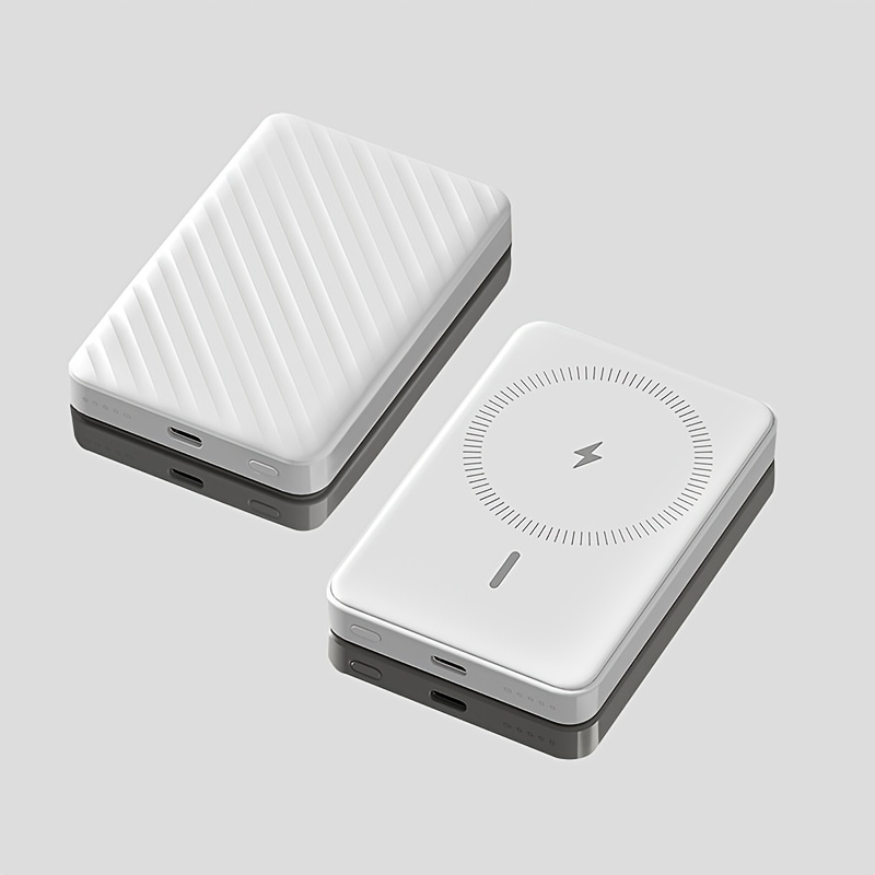   5000mah wireless power bank featuring magnetic charging   of 15w fast charging for iphone 16 15 14 13 12 models ideal for travel business   and emergency  
