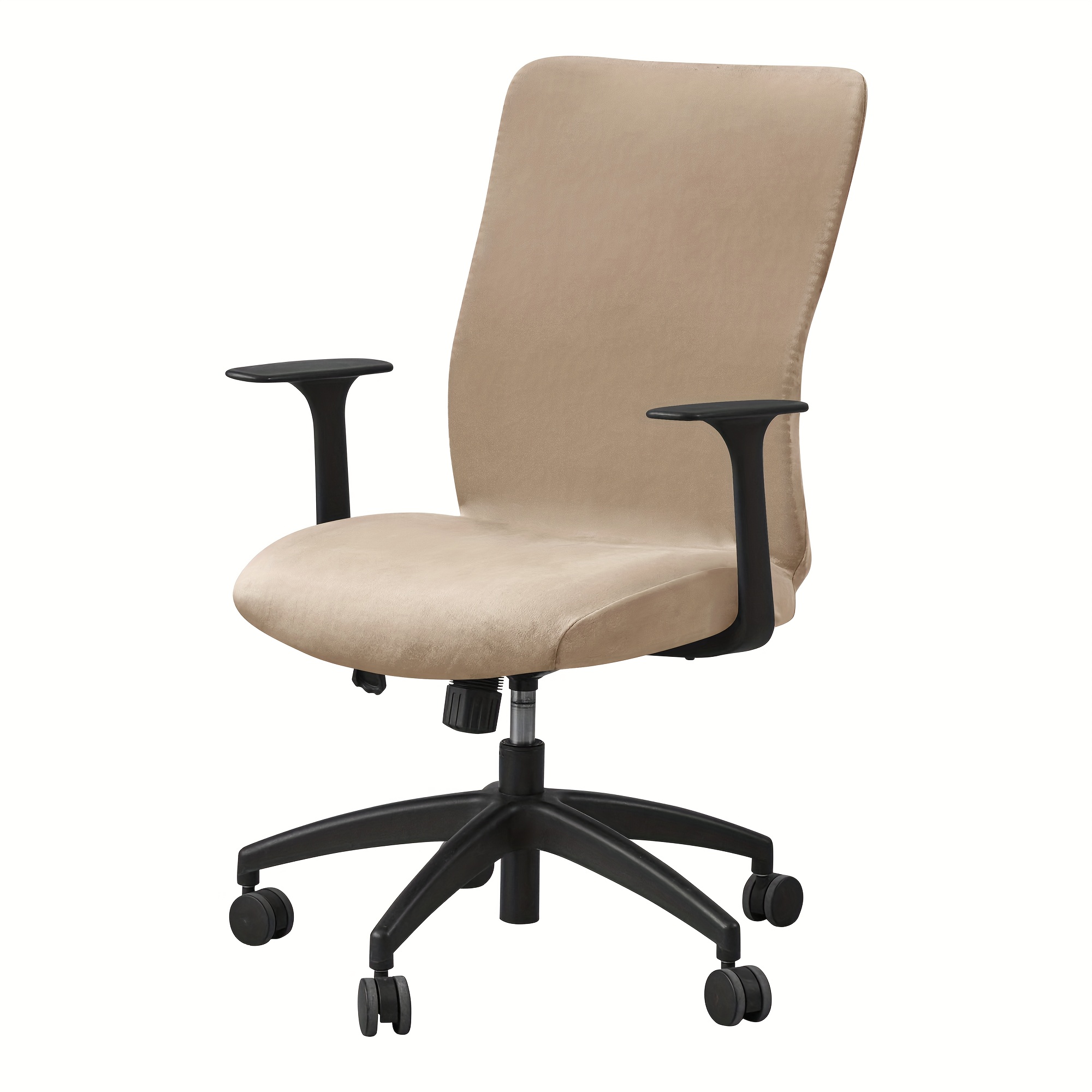 TEMU 1 de sillón de oficina de terciopelo color zorro plateado, protector elástico y para silla de PC