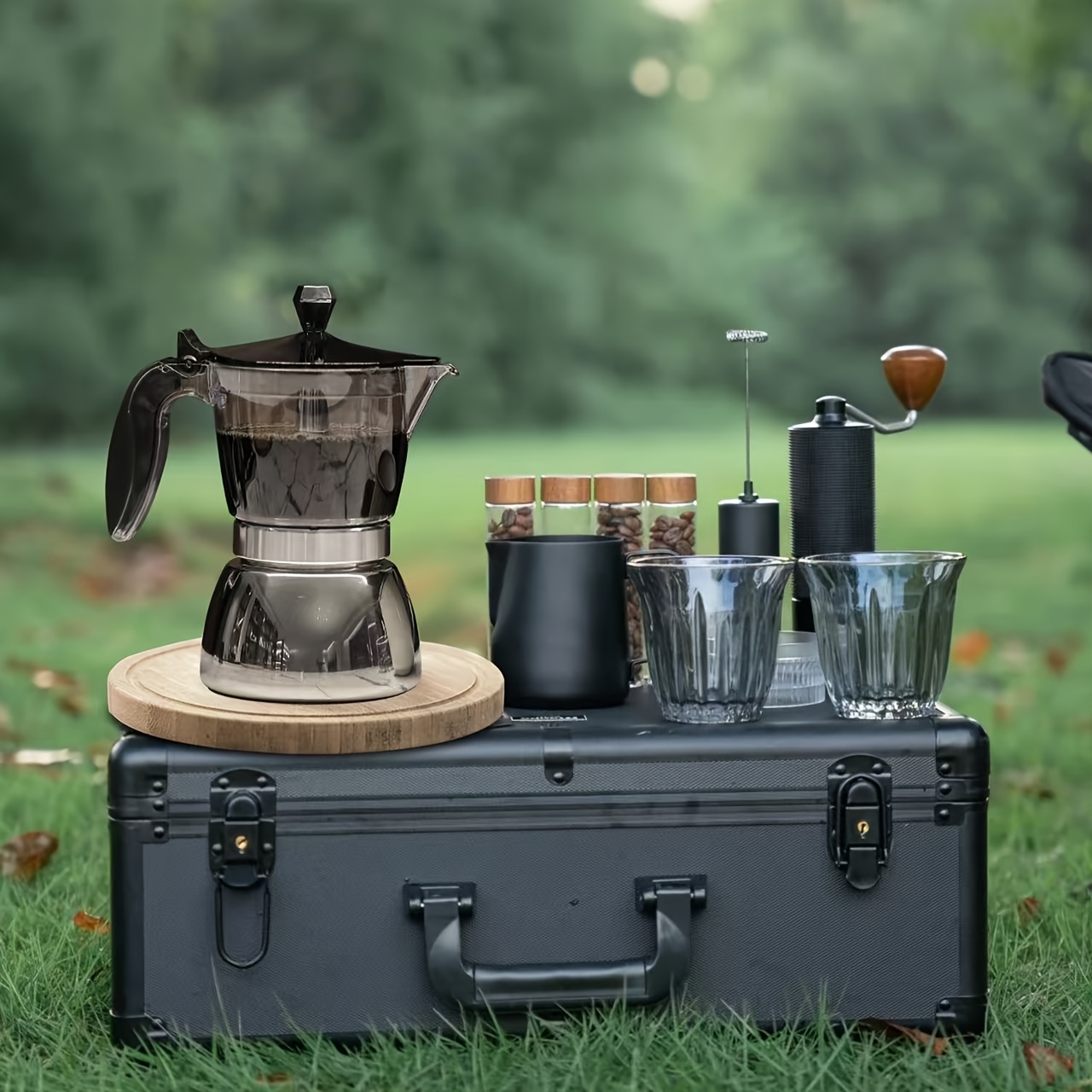 4/6-Cup Plastic Transparent Stainless Steel Moka Pot, Italian Espresso Maker, Home & Camping Use Features an Innovative Resin Transparent Body (Note: Body Is Plastic), (Recommended for Low Heat Use) Perfect as a Gift