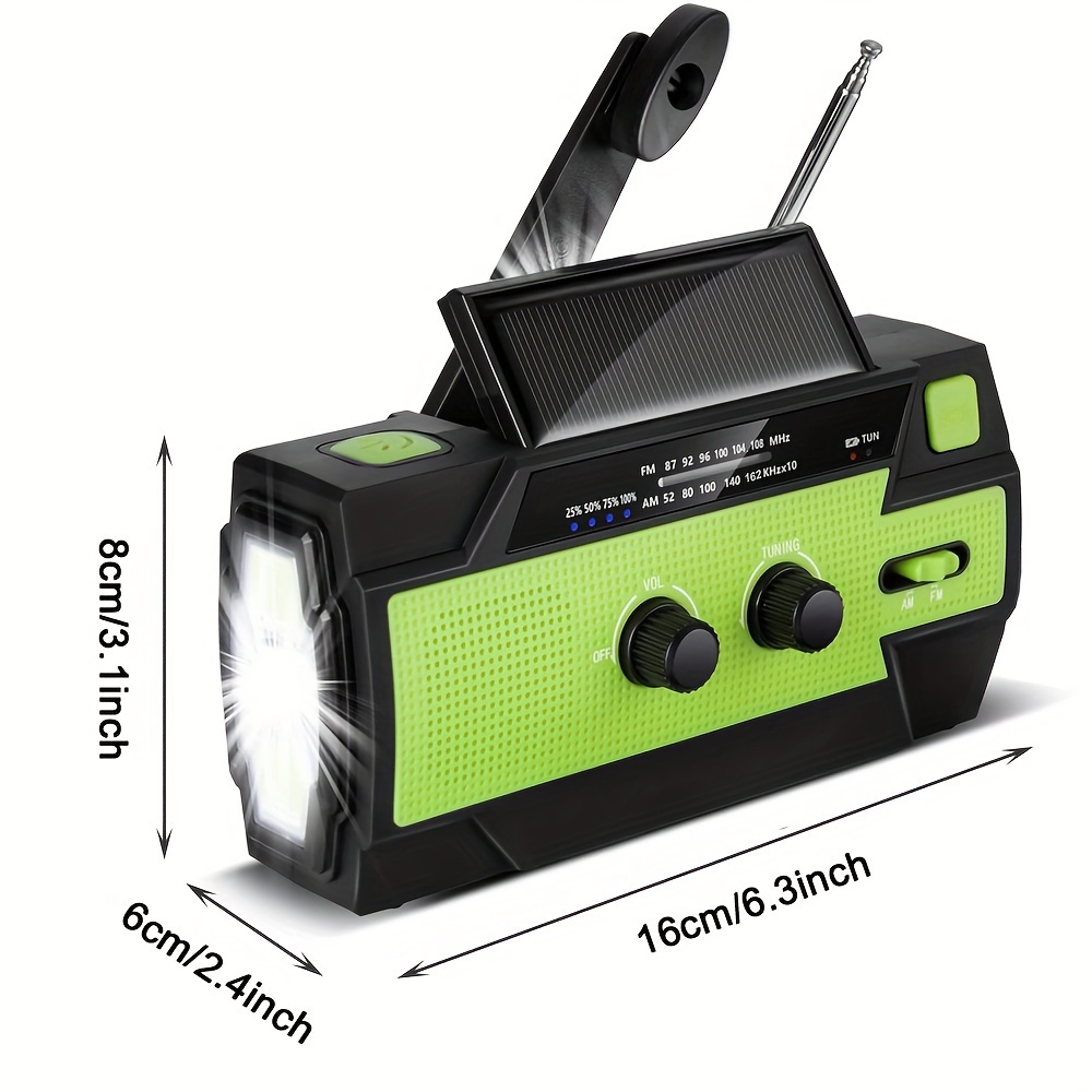 Stay Prepared Protected: Emergency Solar Crank Radio With - Temu