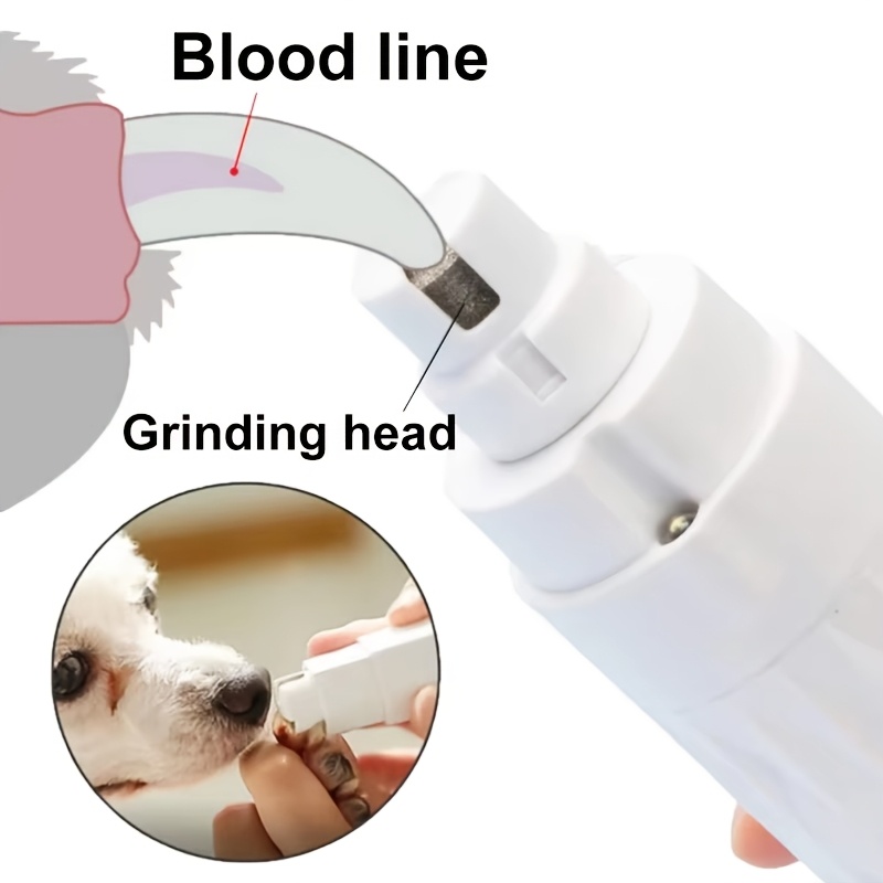 

1pc 2- Usb Rechargeable Electric Dog Nail Grinder, Professional Metal Trimmer With 3 Grinding Heads, Lithium Polymer Battery, Suitable For Small To Large Dogs And Cats, Pet Nail Polishing Tool