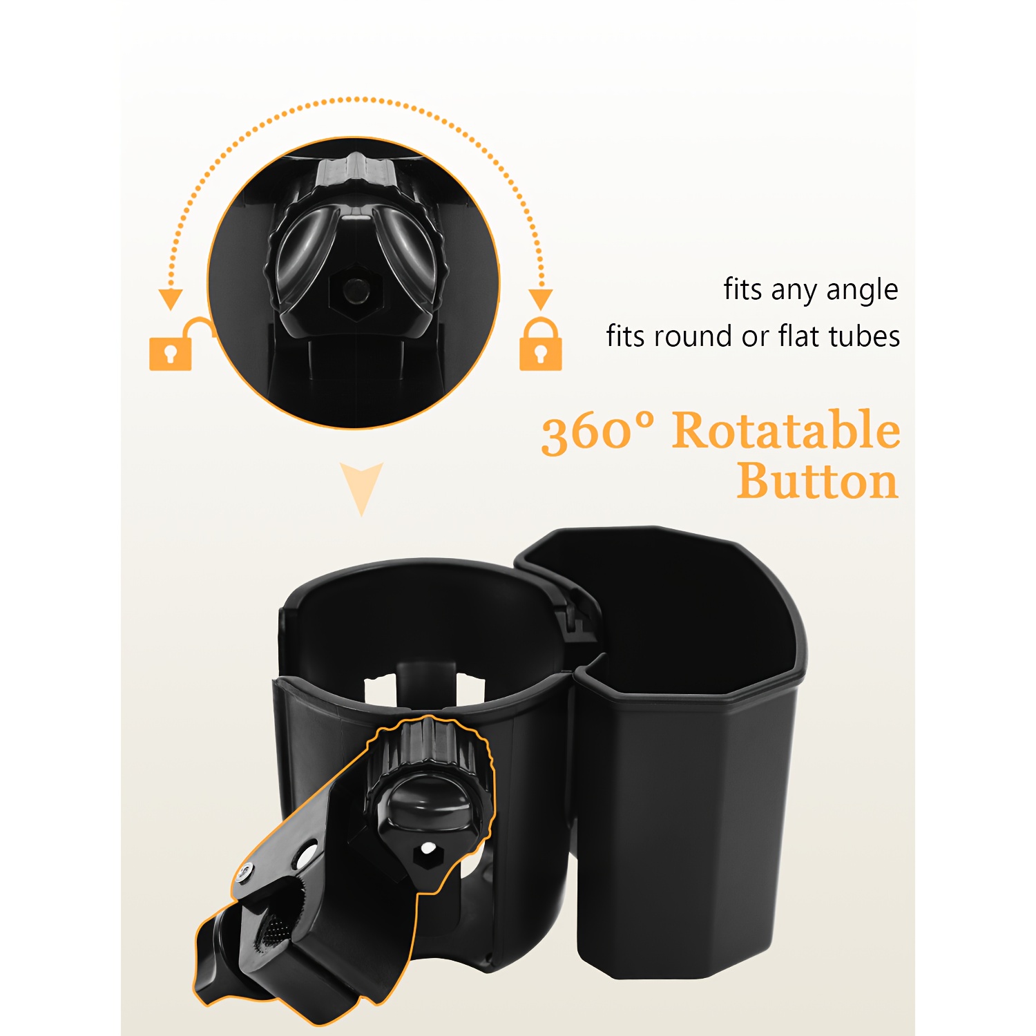2pcs Universal Stroller Cup Holder and Phone Holder Set